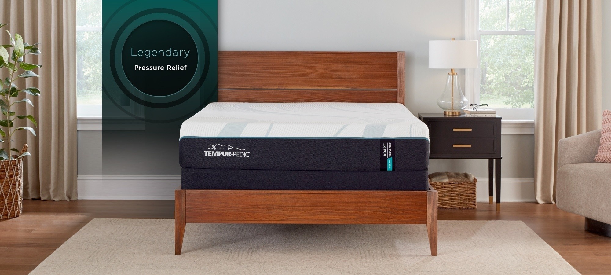 Adapt Medium mattress in a styled room legendary pressure relief