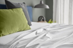 Luxe Egyptian Sheet Set in white Styled Room