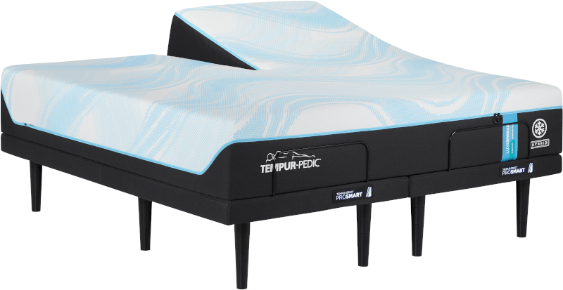 TEMPUR-LuxeBreeze® Split Head King with Ergo® Smart Base